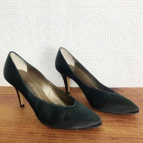 Yves Saint Laurent Shoes - YVES SAINT LAURENT Satin Stiletto Pumps